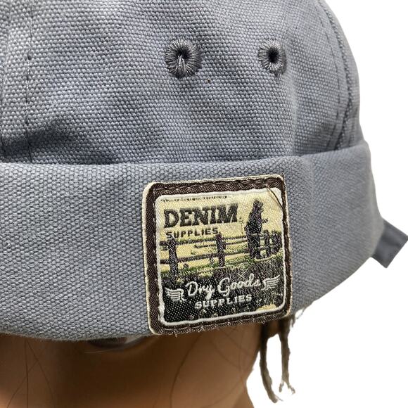 Denim Supplies Dry Goods Supplies Hat Mens Brimless Gray Adjustable - Picture 3 of 9
